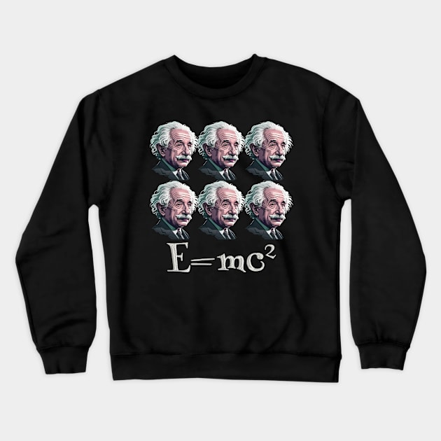 Albert Einstein E = MC2 Crewneck Sweatshirt by Bugsponge